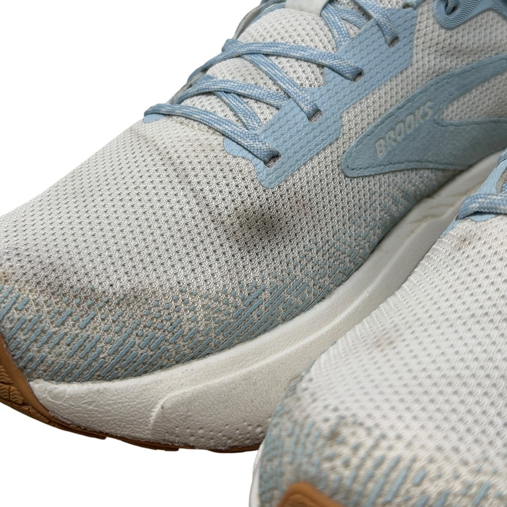 Brooks Ghost Max Women 9.5 White Blue Running Shoes 1204201B163 Max Cushion - Picture 7 of 11